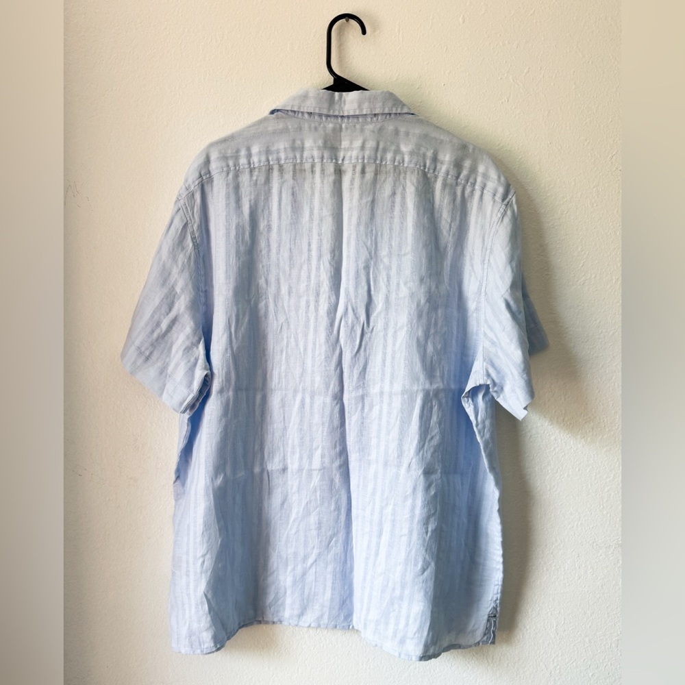 NWT Banana Republic Men's Linen/Cotton Light Blue Resort Wear Shirt Size XL - Picture 5 of 14
